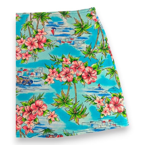 Vintage-BALTEX-Women's Bathing Suit Cover up-Skirt-Swimwear-Summer-Blue-Pink - Picture 11 of 13